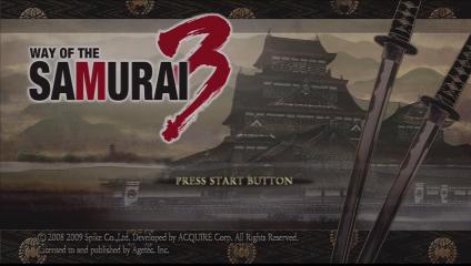 Way of the Samurai 3 Title Screen